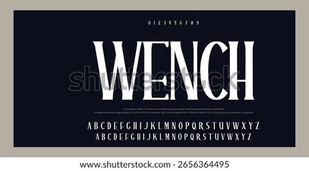 Modern Bold Font. Sans Serif Font. Regular Italic Uppercase Lowercase Typography urban style alphabet fonts for fashion, sport, technology, digital, movie, logo design, vector illustration