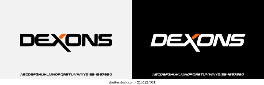 Modern Bold Font Sport Alphabet  Typography urban style fonts for technology  digital  movie logo design  vector illustration