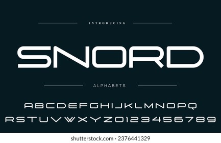 Modern Bold Font Sport Alphabet. Typography urban style fonts for technology, digital, movie logo design. vector illustration