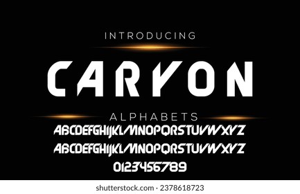 Modern Bold Font Sport Alphabet. Typography urban style fonts for technology, digital, movie logo design. vector illustration