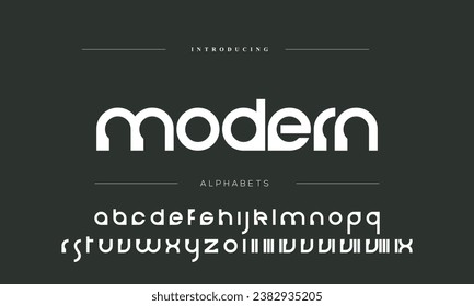 Modern Bold Font Sport Alphabet. Typography urban style fonts for technology, digital, movie logo design. vector illustration