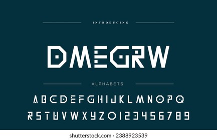 Modern Bold Font Sport Alphabet. Typography urban style fonts for technology, digital, movie logo design. vector illustration