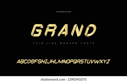 Modern Bold Font Sport Alphabet. Typography urban style fonts for technology, digital, movie logo design. vector illustration