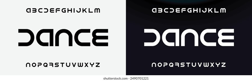 Modern Bold Font Sport Alphabet. Typography urban style fonts for technology, digital, movie logo design. vector illustration