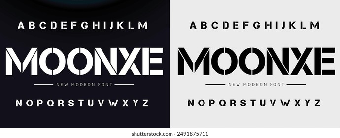 Modern Bold Font Sport Alphabet. Typography urban style fonts for technology, digital, movie logo design. vector illustration