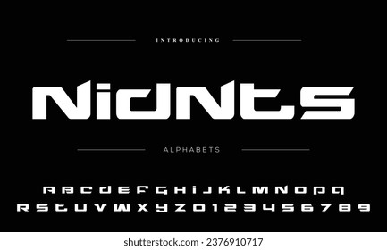 Modern Bold Font. Typography urban style alphabet fonts for fashion, sport, technology, digital, movie, logo design, vector illustration