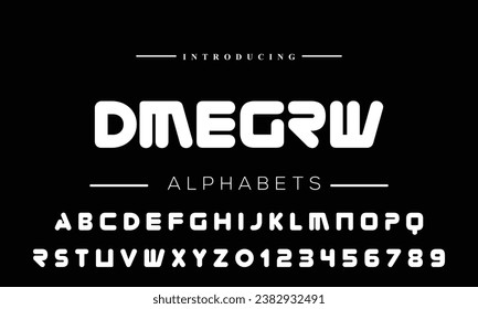 Modern Bold Font. Typography urban style alphabet fonts for fashion, sport, technology, digital, movie, logo design, vector illustration