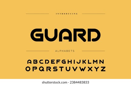 Modern Bold Font. Typography urban style alphabet fonts for fashion, sport, technology, digital, movie, logo design, vector illustration