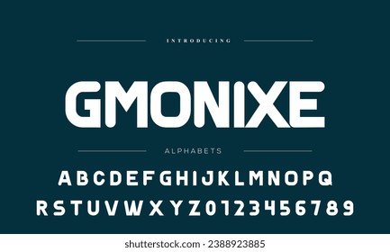 Modern Bold Font. Typography urban style alphabet fonts for fashion, sport, technology, digital, movie, logo design, vector illustration