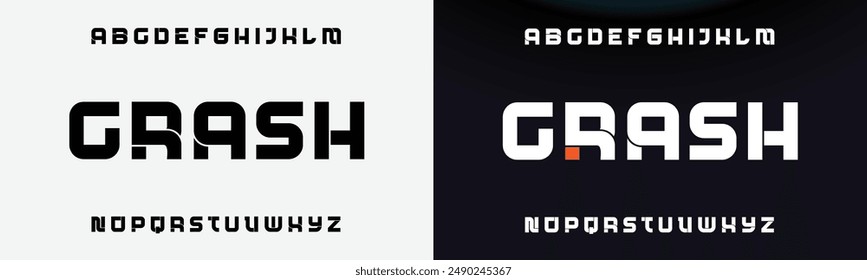 Modern Bold Font. Typography urban style alphabet fonts for fashion, sport, technology, digital, movie, logo design, vector illustration