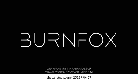 Modern Bold Font. Typography urban style alphabet fonts for fashion, sport, technology, digital, movie, logo design, vector illustration
