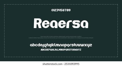 Modern Bold Font. Typography urban style alphabet fonts for fashion, sport, technology, digital, movie, logo design, vector illustration, uppercase and lowercase.