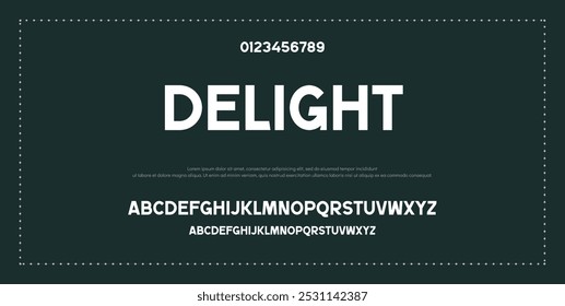 Modern Bold Font. Typography urban style alphabet fonts for fashion, sport, technology, digital, movie, logo design, vector illustration, uppercase and lowercase.