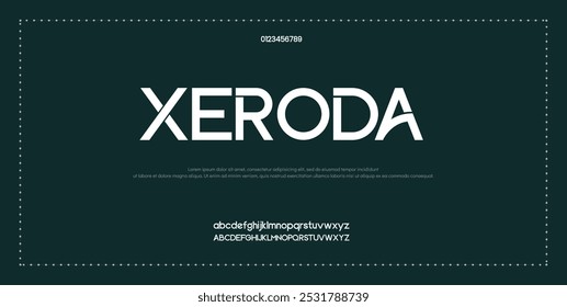 Modern Bold Font. Typography urban style alphabet fonts for fashion, sport, technology, digital, movie, logo design, vector illustration, uppercase and lowercase.