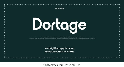Modern Bold fuente. Fuentes de alfabeto de estilo urbano para moda, deporte, tecnología, digital, película, diseño de logotipos, Ilustración vectorial, mayúsculas y minúsculas.