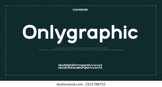 Modern Bold Font. Typography urban style alphabet fonts for fashion, sport, technology, digital, movie, logo design, vector illustration, uppercase and lowercase.