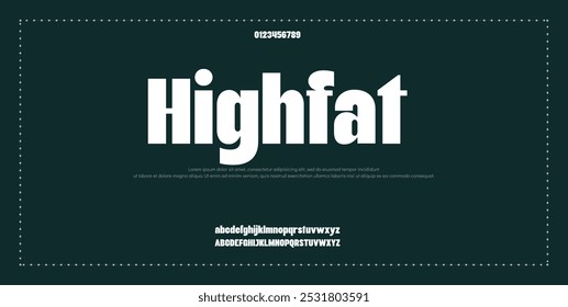 Modern Bold Font. Typography urban style alphabet fonts for fashion, sport, technology, digital, movie, logo design, vector illustration, uppercase and lowercase.