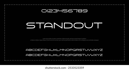 Modern Bold Font. Typography urban style alphabet fonts for fashion, sport, technology, digital, movie, logo design, vector illustration, uppercase and lowercase.