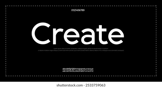 Modern Bold Font. Typography urban style alphabet fonts for fashion, sport, technology, digital, movie, logo design, vector illustration, uppercase and lowercase.