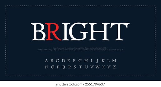 Modern Bold Font. Typography urban style alphabet fonts for fashion, sport, technology, digital, movie, logo design, vector illustration, uppercase and lowercase.