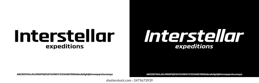 Modern Bold Font. Uppercase Lowercase Regular Italic and Number Typography urban style alphabet fonts for fashion, sport, technology, digital, movie, logo design, vector illustration