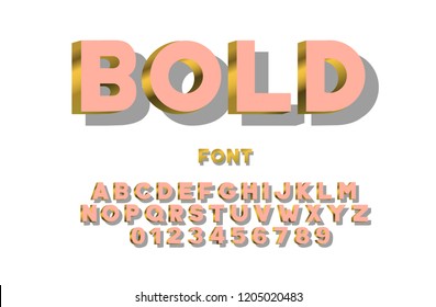 Modern bold font. Vector illustration