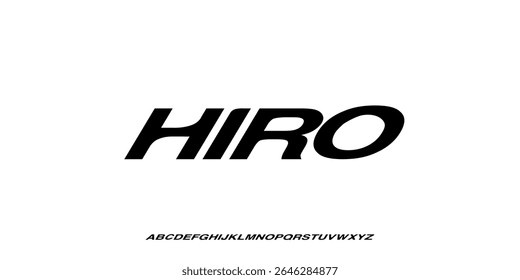 Modern Bold Font.elegant curv Sans Serif Font. Regular Italic Uppercase Typography urban style alphabet fonts for fashion, sport, technology, digital, movie, logo design, vector illustration