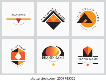 Modern Bold Geometric Brand Logos Collection
