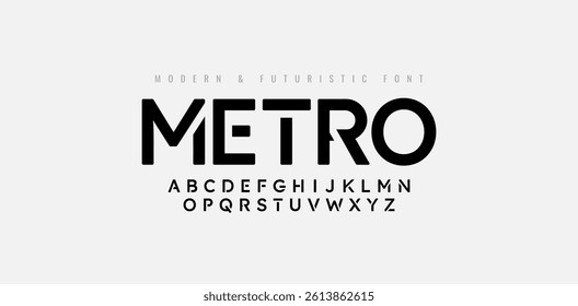 Modern Bold and Heavy Font. Regular Alphabet. Uppercase and Lowercase. Sport, Music, and Fashion lettering. Come with editable vector. Fonttype design.	