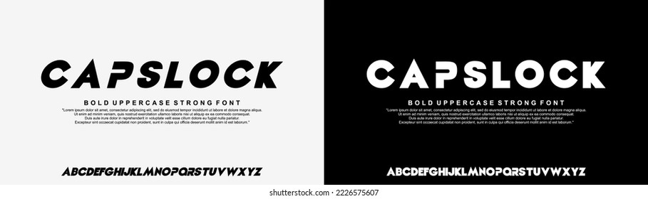Modern Bold Heavy Font. Typography urban style alphabet fonts for fashion, sport, technology, digital, movie, logo design, vector illustration