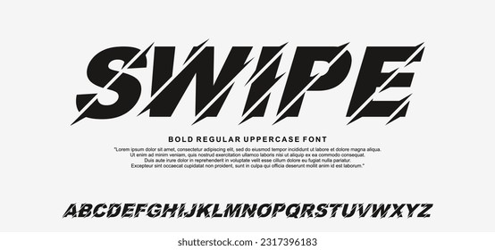 Modern Bold Heavy Font. Typography urban style alphabet fonts for fashion, sport, technology, digital, movie, logo design, vector illustration