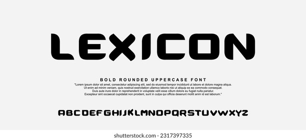Modern Bold Heavy Font. Typography urban style alphabet fonts for fashion, sport, technology, digital, movie, logo design, vector illustration
