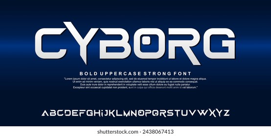 Modern Bold Heavy Font. Typography urban style alphabet fonts for fashion, sport, technology, digital, movie, logo design, vector illustration