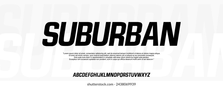 Modern Bold Heavy Font. Typography urban style alphabet fonts for fashion, sport, technology, digital, movie, logo design, vector illustration