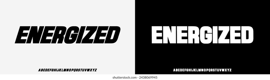 Modern Bold Heavy Font. Typography urban style alphabet fonts for fashion, sport, technology, digital, movie, logo design, vector illustration