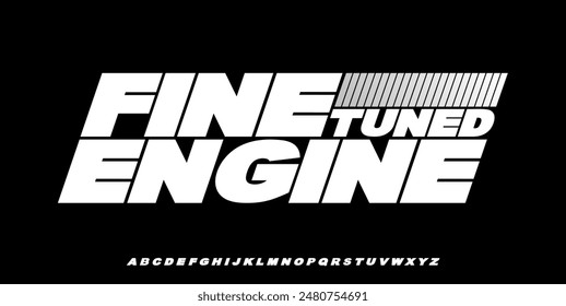 In: Modern Bold Heavy Font. Typografie urbaner Stil Alphabet Schriftarten für Mode, Sport, Technologie, Digital, Film, Logo Design, Vektorillustration