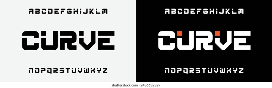 Modern Bold Heavy Font. Typography urban style alphabet fonts for fashion, sport, technology, digital, movie, logo design, vector illustration