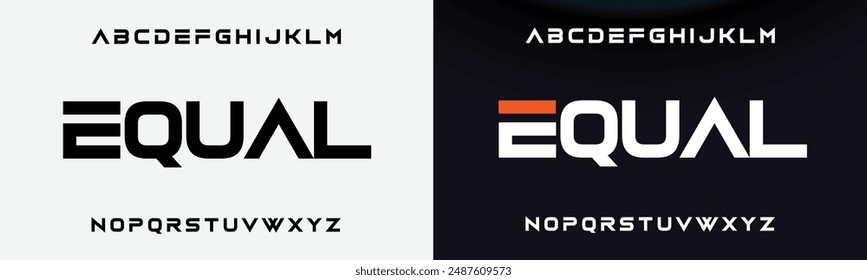 Modern Bold Heavy Font. Typography urban style alphabet fonts for fashion, sport, technology, digital, movie, logo design, vector illustration