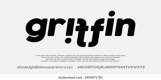 Modern Bold Heavy Font. Typography urban style alphabet fonts for fashion, sport, technology, digital, movie, logo design, vector illustration