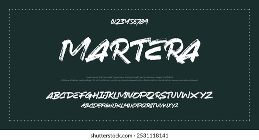Fonte grossa em negrito moderna. Fontes alfabeto de estilo urbano tipografia para moda, esporte, tecnologia, digital, filme, design de logotipo, ilustração vetorial