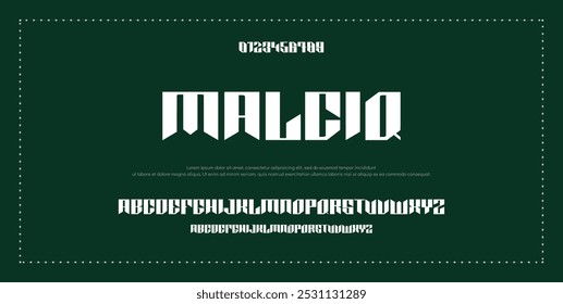 Moderne, fette, schwere Schriftart. Typografie urbanen Stil Alphabet Schriftarten für Mode, Sport, Technologie, digital, Film, Logo-Design, Vektorgrafik