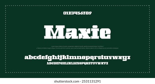 Modern Bold Heavy Font. Typography urban style alphabet fonts for fashion, sport, technology, digital, movie, logo design, vector illustration