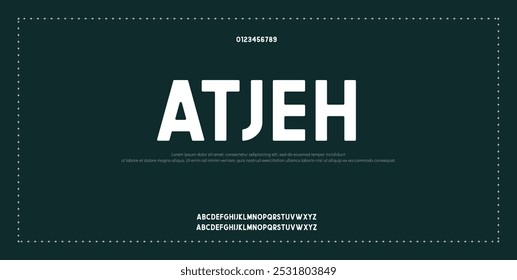 Moderne, fette, schwere Schriftart. Typografie urbanen Stil Alphabet Schriftarten für Mode, Sport, Technologie, digital, Film, Logo-Design, Vektorgrafik