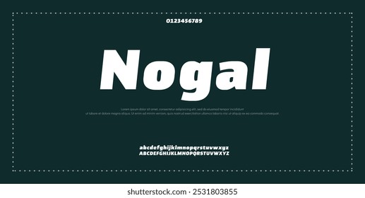 Modern Bold Heavy Font. Typography urban style alphabet fonts for fashion, sport, technology, digital, movie, logo design, vector illustration