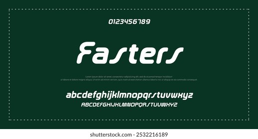 Modern Bold Heavy Font. Typography urban style alphabet fonts for fashion, sport, technology, digital, movie, logo design, vector illustration