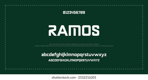 Modern Bold Heavy Font. Typography urban style alphabet fonts for fashion, sport, technology, digital, movie, logo design, vector illustration