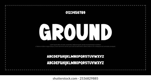 Fonte grossa em negrito moderna. Fontes alfabeto de estilo urbano tipografia para moda, esporte, tecnologia, digital, filme, design de logotipo, ilustração vetorial