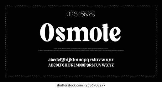 Modern Bold Heavy Font. Typography urban style alphabet fonts for fashion, sport, technology, digital, movie, logo design, vector illustration