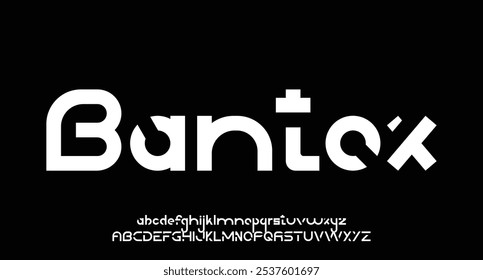 Modern Bold Heavy Font. Typography urban style alphabet fonts for fashion, sport, technology, digital, movie, logo design, vector illustration
