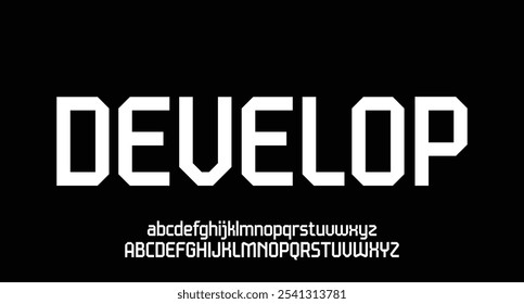 Modern Bold Heavy fuente. Fuentes de alfabeto de estilo urbano de tipografía para moda, deporte, tecnología, digital, película, diseño de logotipos, Ilustración vectorial
